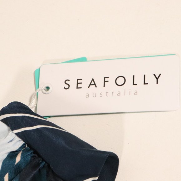 NWT Seafolly X Revolve Powder Blue Splendour Scarf Bandeau - Picture 4 of 10